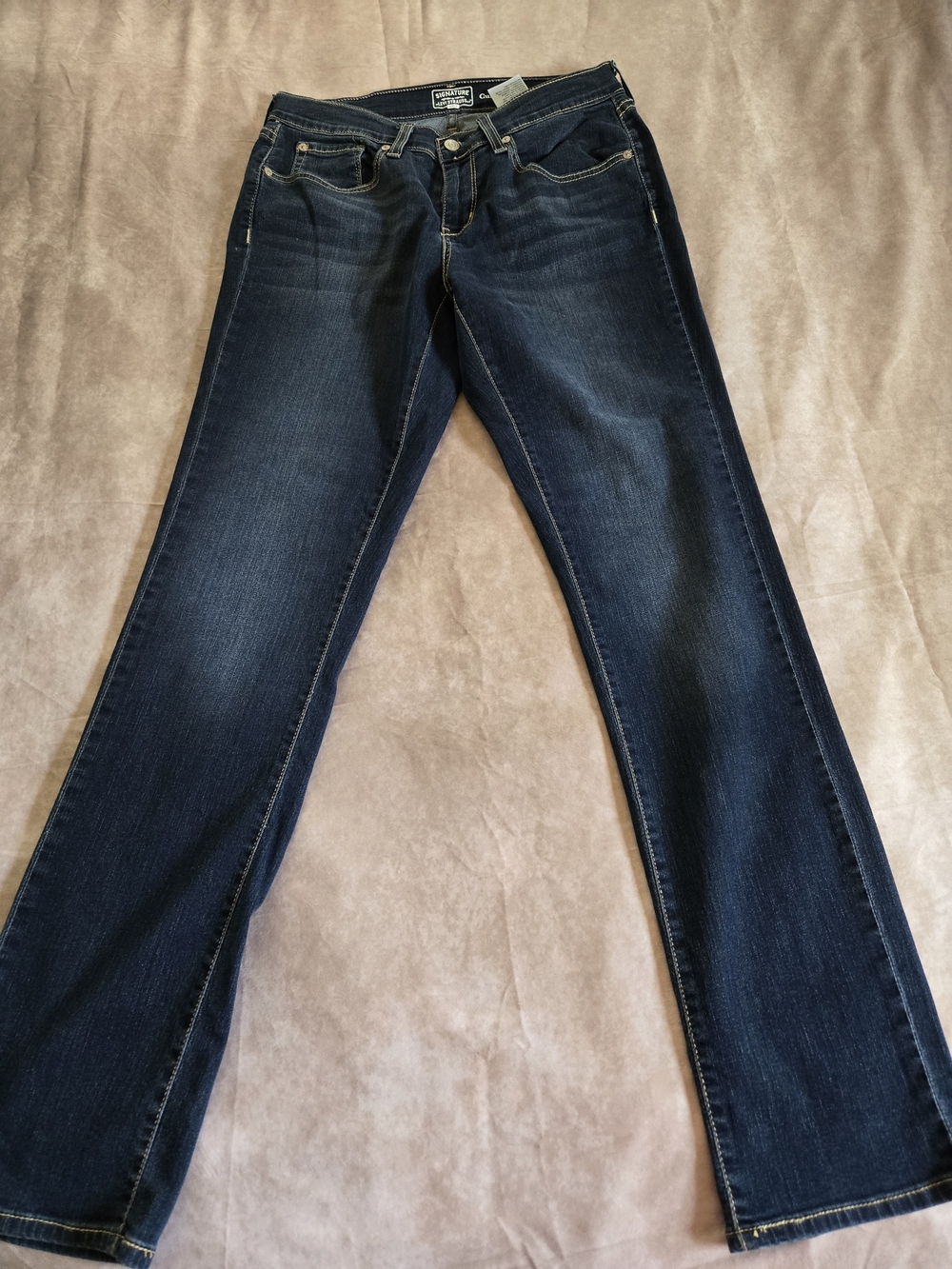 Signature by Levi Strauss Gold Curvy Straight Womens Jeans Stretch Comfort